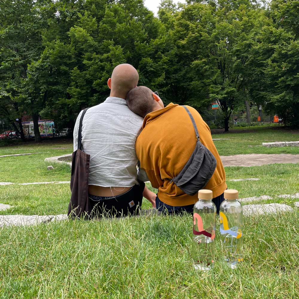 MORE AMORE BLUE 0,7 l Glasflasche
