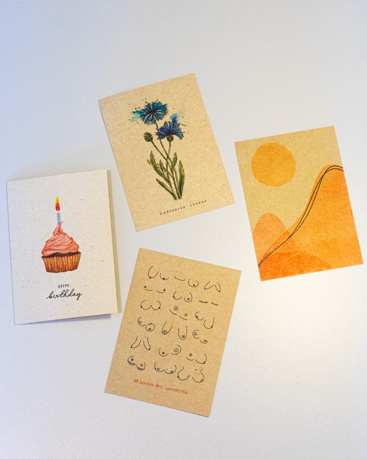 Cornflower A6 Postkarte