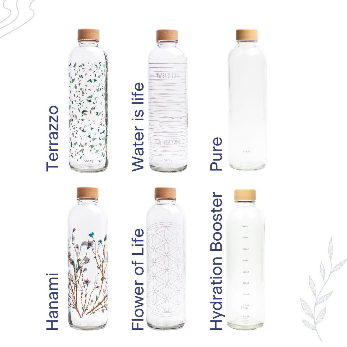 CARRY Bottle 1,0 L und Glass BUNDLE