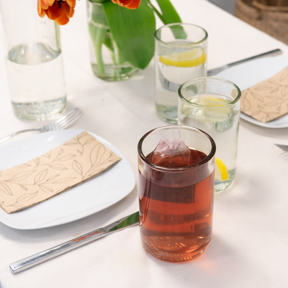 CARRY GLASS 400 ml drinking glass set of 2 - UPCYCLING
