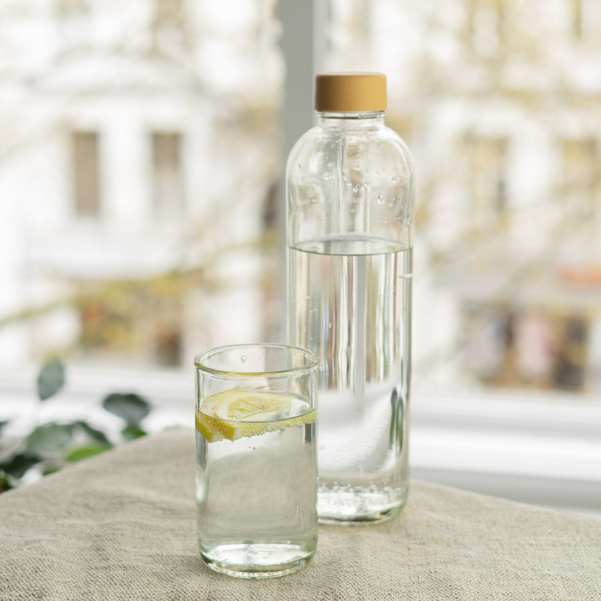 CARRY GLASS 300 ml Trinkglas 4er Set - UPCYCLING